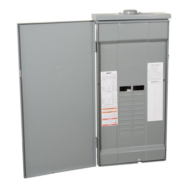 Square D Load Center, HOM, 20 Spaces, 225A, 120/240V, PoN Convertible Main Lug, 1 Phase HOM2040L225PRB