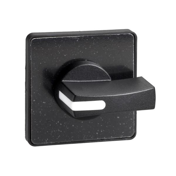 Schneider Electric Cam switch Operating head, Harmony K, for multifixing, plastic, matt black, 45 x 45 mm, black handle, blank for engraving KAG3H