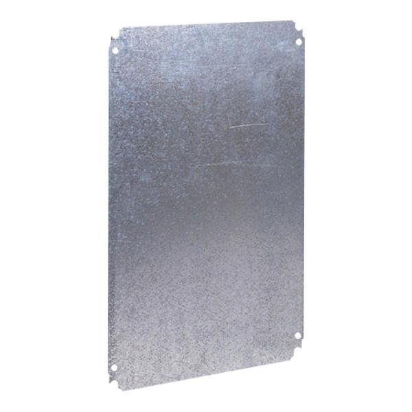 Schneider Electric Plain mounting plate H500xW400mm made of galvanised sheet steel NSYMM54