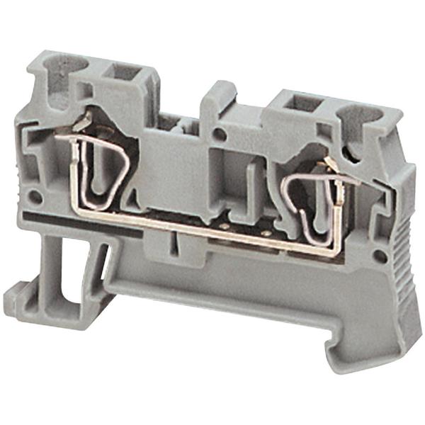 Schneider Electric Terminal block, Linergy TR, spring type, feed through, 2 points, 4mm², grey, set of 50 NSYTRR42
