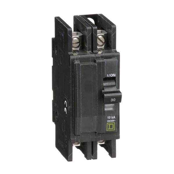 Square D Miniature Circuit Breaker, QOU Series 30A, 2 Pole, 120/240V AC QOU230B