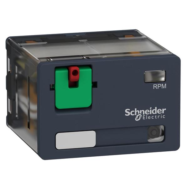 Schneider Electric Power plug-in relay, 15 A, 4 CO, with LE, 230V AC Coil Volts, 4 C/O RPM42P7