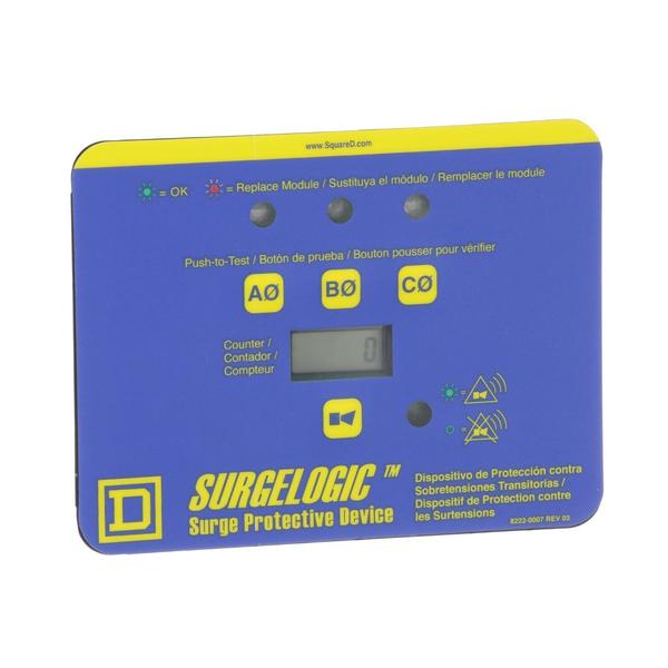 Square D Surge protection accessory, Surgelogic, TVSS display kit, 3 phase, horizontal, counter TVS3DSPHC