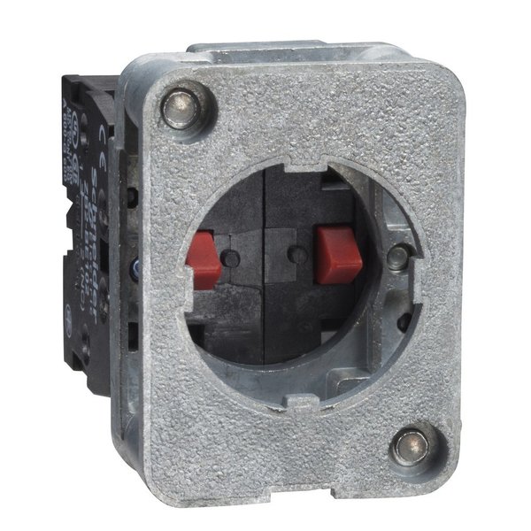 Schneider Electric Contact block, Harmony XAC, single contact, spring return, front mounting, 40mm horizontal/30mmVertical fixing centres, 1NO XACS411