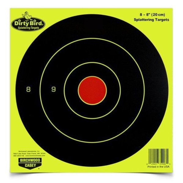 Birchwood Casey Dirty Yellow Bulls-Eye, 8 BC-35908