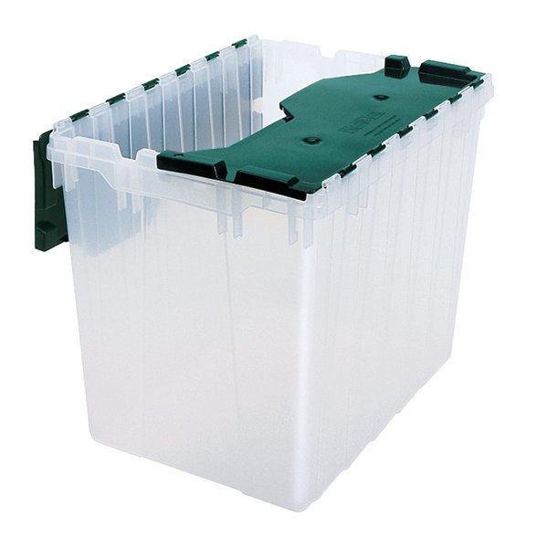 Akro-Mils Container, Attached Lid, 18 Gallon 66497CLDGN