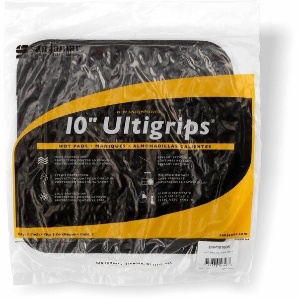 Ultigrips Ultigrips Hot Pad, -109to500 deg F, 10x10" UHP1010BK