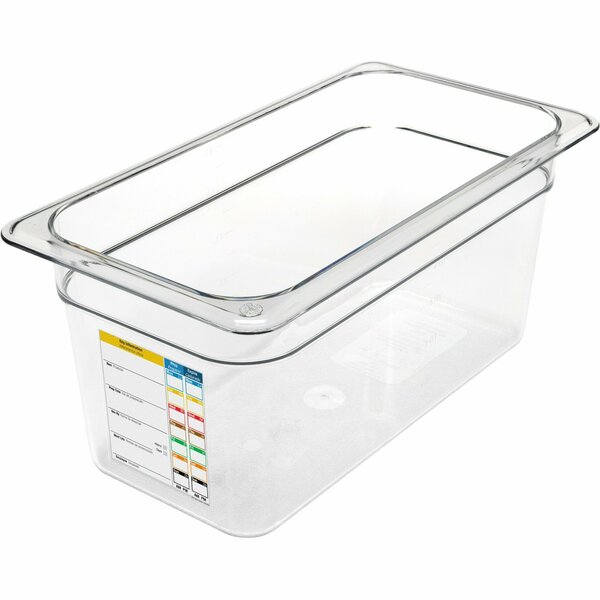 Storplus Food Pan w/Integrated Label, 1/3" Sz, 6" D 30662IMLUC07