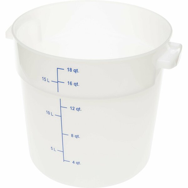 Storplus Food Storage Container, Round, 18 qt, White 1097802