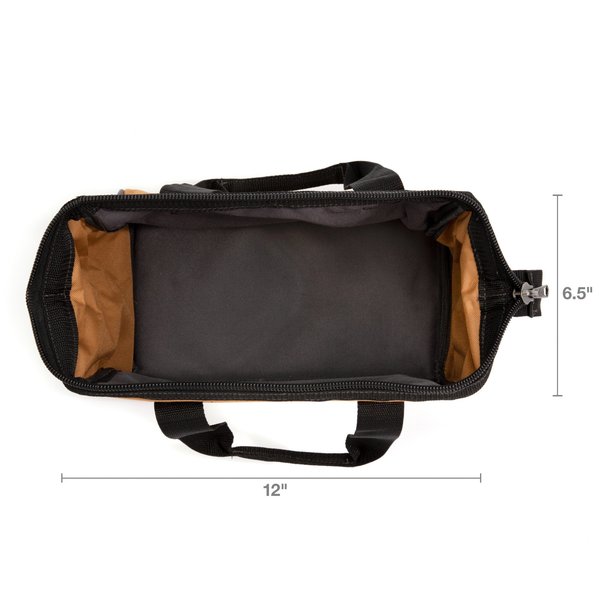 12-Pocket Drawstring Tool Organizer Bag, Black, 57058