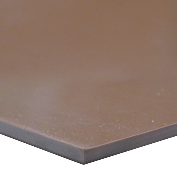 Rubber-Cal Silicone Sheet - 50A - Smooth Finish - No Backing - 0.032" Thick x 36" Width x 36" Length - Brown 36-005N-032