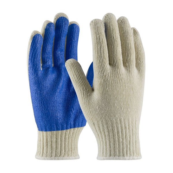 Pip PVC Coated Gloves, Palm Coverage, Natural/Blue, S, 12PK 37-C110PC-BL/S