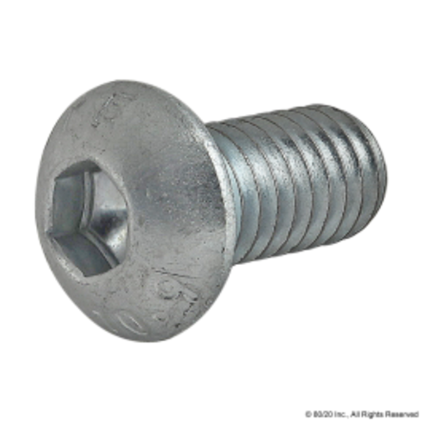 80/20 M6-1.00 Socket Head Cap Screw, Zinc Plated Steel, 12 mm Length 3802