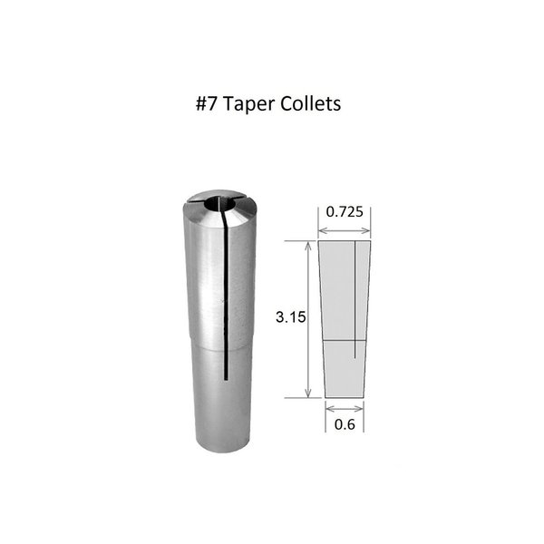 Hhip 1/4" Brown & Sharpe #7 Taper Round Collet 3900-0973