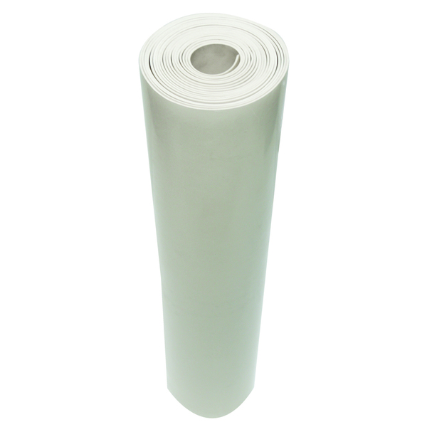 Rubber-Cal Buna-N Sheet - 60A - Smooth Finish - No Backing - 3/16 Thick x 12" Width x 24" Length - White 39-0065-187-012-024