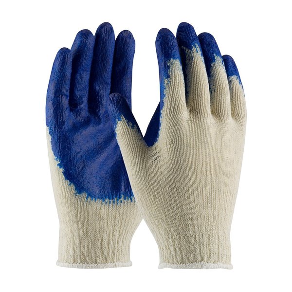 Pip Latex Coated Gloves, Palm Coverage, Natural/Blue, L, 12PK 39-C120/L