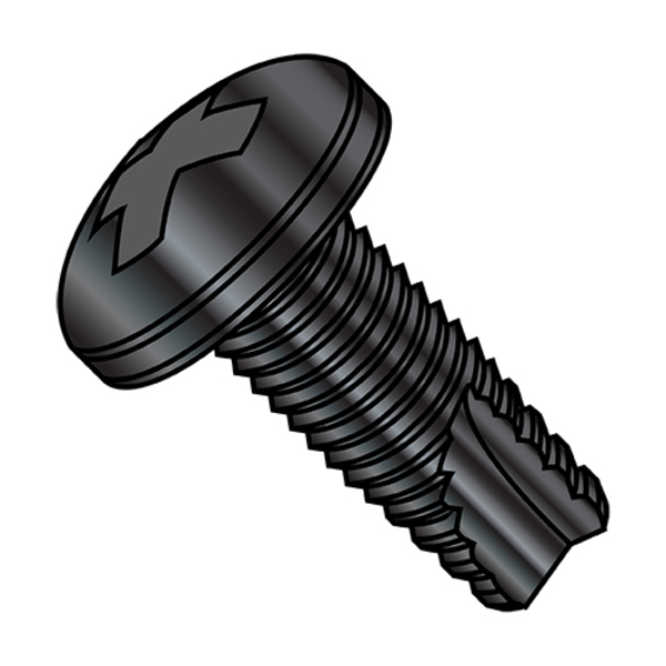 Zoro Select Concrete Screw, Pan, Steel Black Oxide, 10000 PK 06053PPB