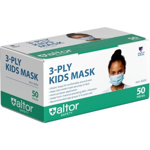 Altor Safety Face Masks, Children, PK50 52212