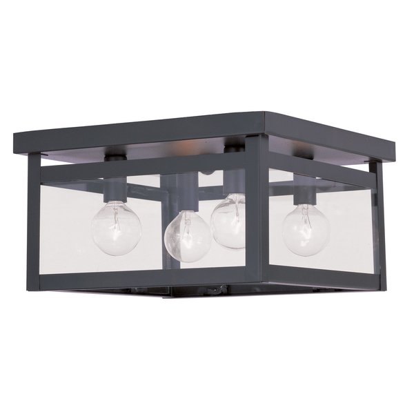 Livex Lighting Milford 4 Light Bronze Ceiling Mount 4032-07