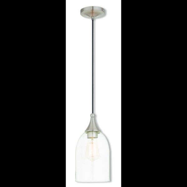 Livex Lighting Art Glass Mini Pendants 1 Light Brushed 40608-91