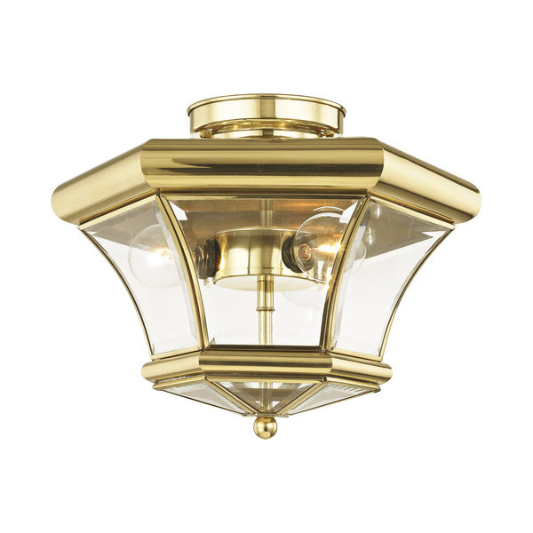 Livex Lighting Monterey 3 Light Polished Brass Ceiling 4083-02