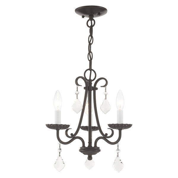 Livex Lighting Daphne 3 Light English Bronze Mini Chand 40873-92