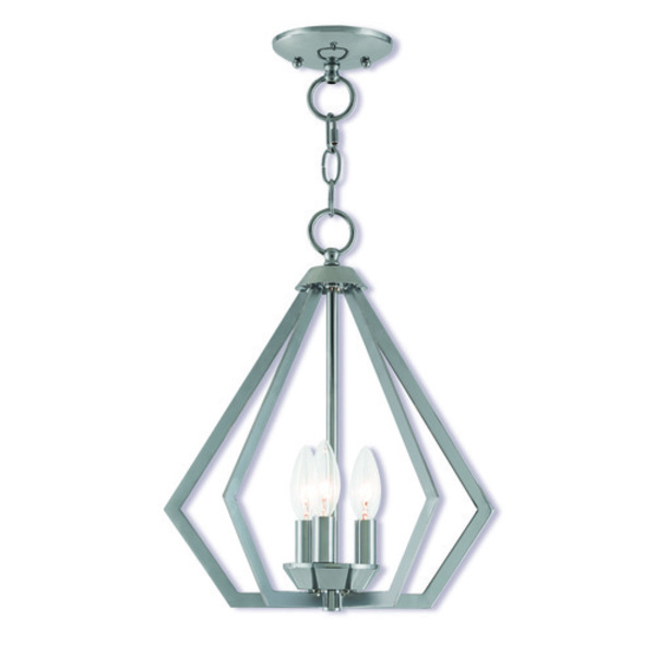 Livex Lighting Prism 3 Light Polished Chrome Convertible Chandelier/Ceiling Mount 40923-05