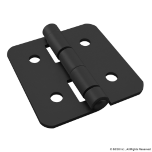 80/20 Black 40 S Aluminum Hinge 40-2085-BLACK