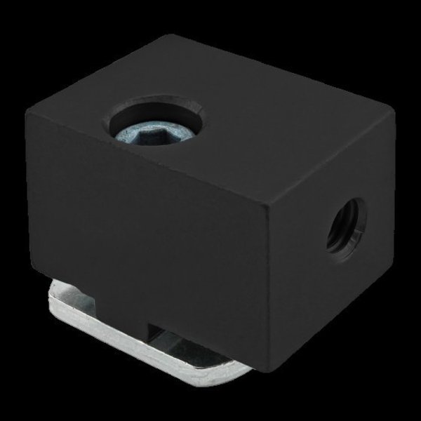 80/20 Black 40 S Panel Mount Block 40-2425-BLACK