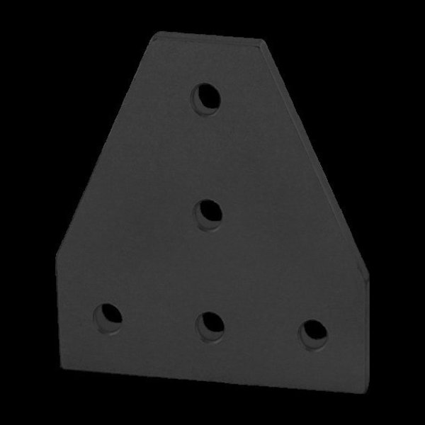 80/20 Tee Joining Plate, 5 Hole Blk 10S 4140-BLACK