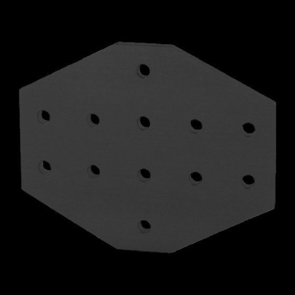 80/20 Black 10 S 12 Hole Cross Joining Plate 4160-BLACK