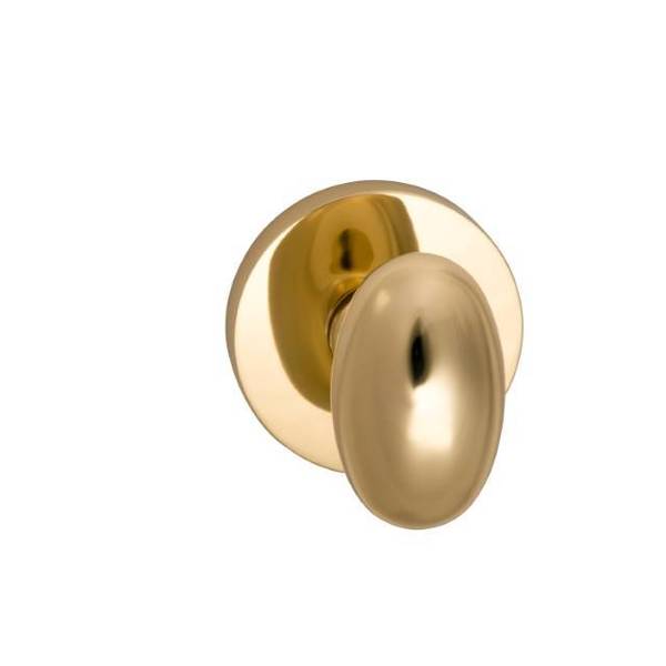 Omnia Knob with Modern Rose Single Dummy Bright Brass 434 434MD/0.SD3