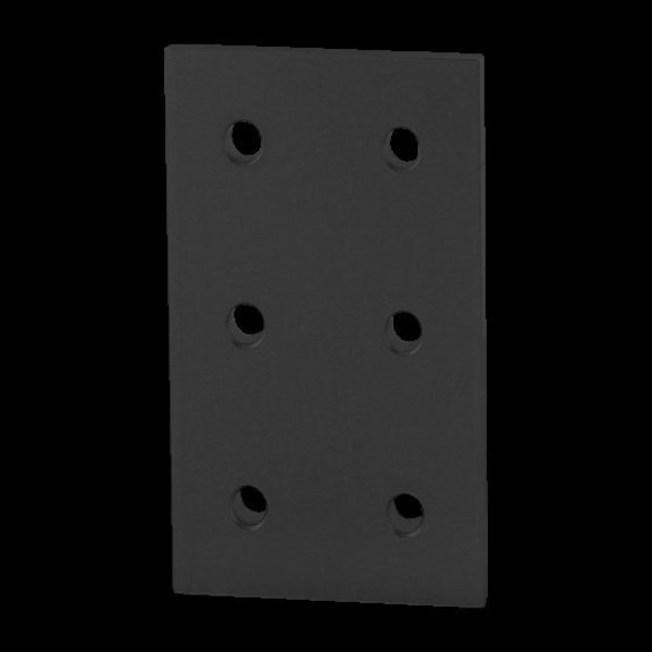 80/20 Black 15 S 6 Hole Joining Plate 4366-BLACK