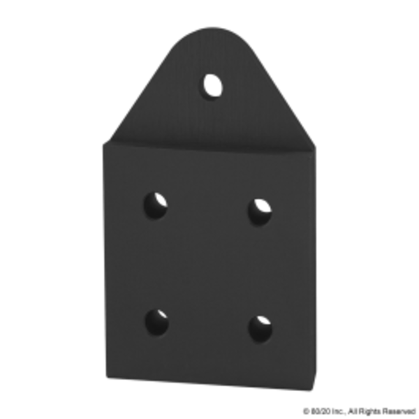 80/20 Black 15 S 5 Hole Pivot Plate 4394-BLACK