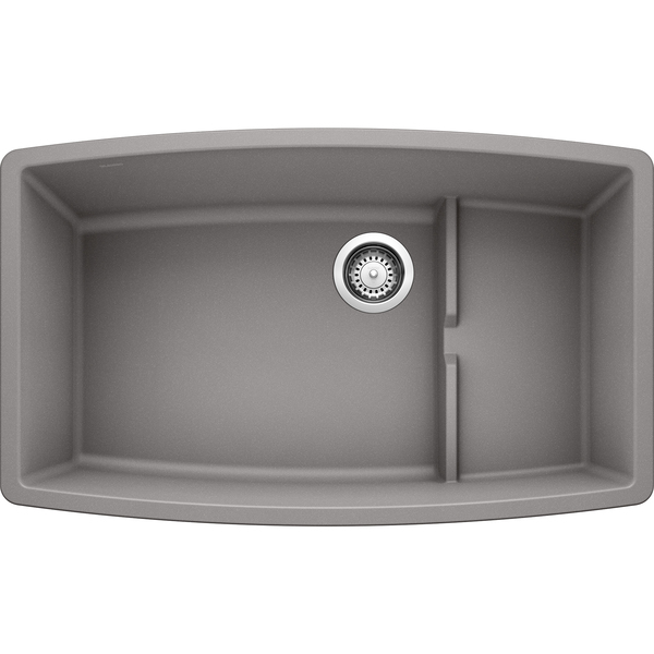 Blanco Performa Cascade Silgranit Undermount Kitchen Sink - Metallic Gray 440067