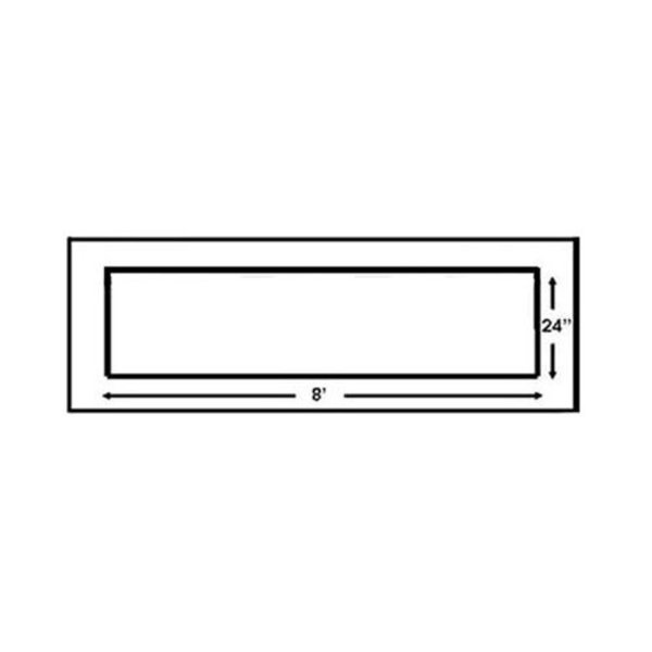 Newstripe Stencil, 2ft x 8ft., Stop Bar, 1/8" 10004439