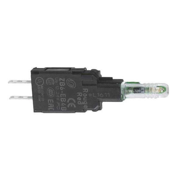 Schneider Electric Complete body for pilot lights, Harmony XB6, green light block, with body/fixing collar, integral LED, 230...240V AC ZB6EM3B