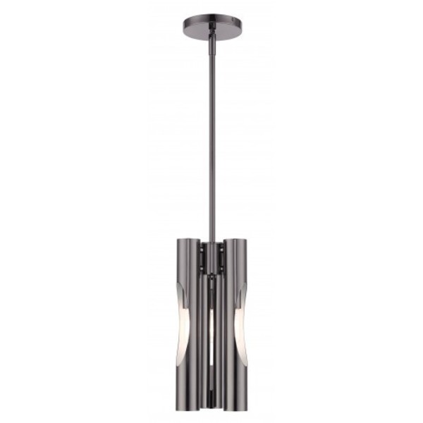 Livex Lighting Black Chrome Pendant Chandelier, 3 Light 45913-46