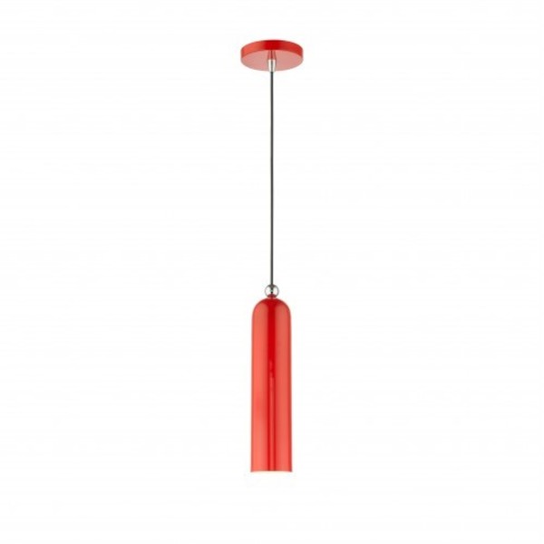 Livex Lighting Shiny Red Pendant, 1 Light 46751-72