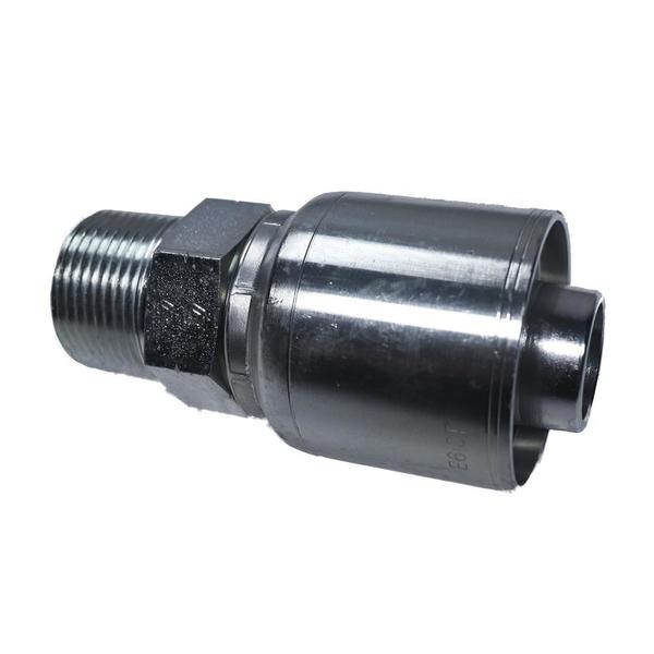 Intertraco Fitting Crimp, Male Pipe Rgd, 1/2"-14 Thrd 472125
