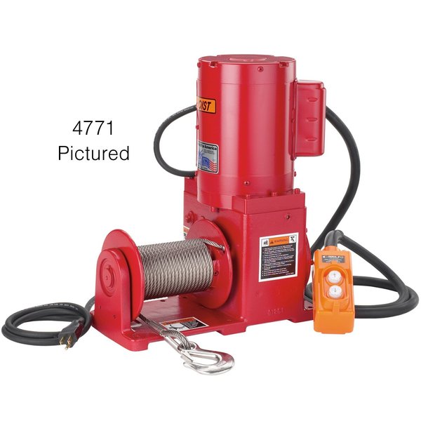 Thern Electric Winch, 2000Lb, 1.0HP, 12 VDC Ele 4771DC