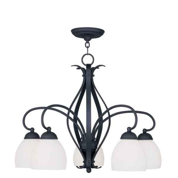 Livex Lighting Brookside 5 Light Black Chandelier 4775-04