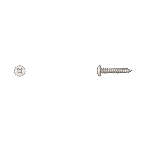 Disco Sheet Metal Screw, #6 x 3/4 in, Zinc Plated Pan Head Phillips Drive 485PK16