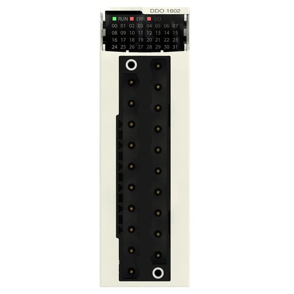 Schneider Electric Discrete output module, Modicon X80, 16 transistor outputs, 24V DC positive BMXDDO1602