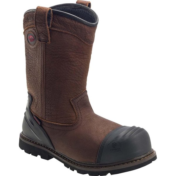 Avenger Safety Footwear Size 9-1/2 Men's Wellington Boot Composite Work Boot, Brown A7876