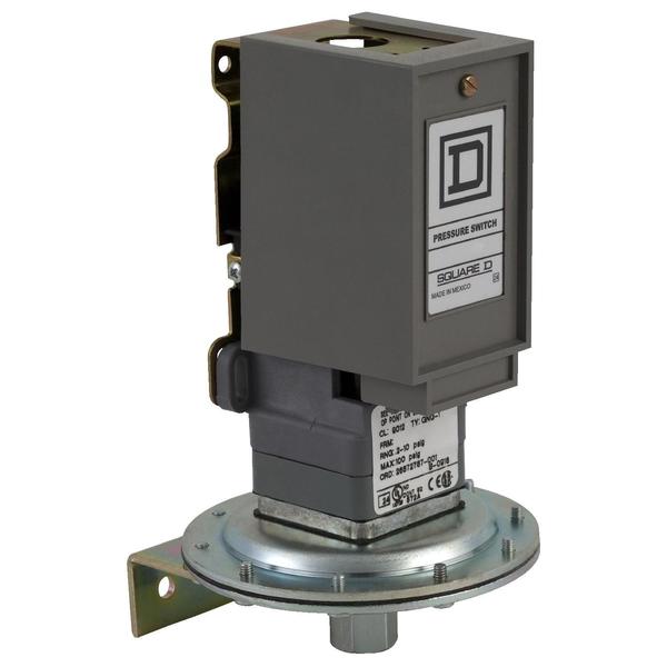 Telemecanique Sensors Pressure Switch, (1) Port, 1/4-18 in FNPT, SPDT, 20 to 1000 psi, Standard Action 9012GPG1