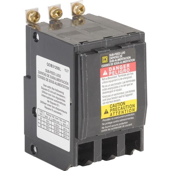 Square D Circuit Breaker, QOB Series 125A, 3 Pole, 240V AC QOB3125SL