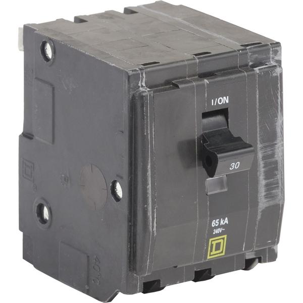 Square D Miniature Circuit Breaker, QH Series 30A, 3 Pole, 120/240V AC QH330