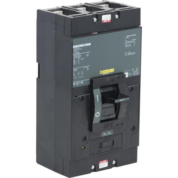 Square D Molded Case Circuit Breaker, LAP Series 400A, 3 Pole, 600V AC LAP36400