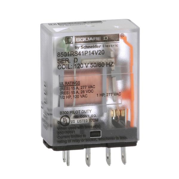 Square D Relay, 240VAC Coil Volts, SPDT 8501RS41P14V20